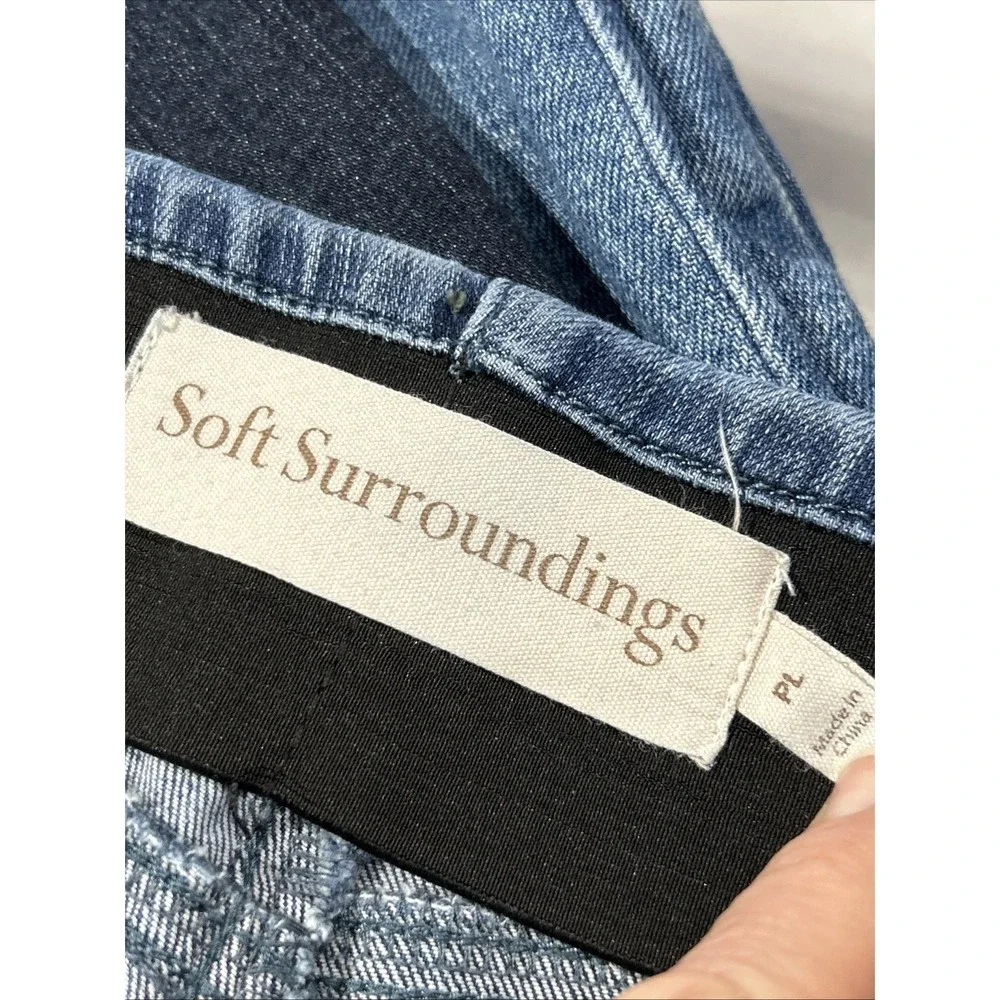 Soft Surroundings Pull‎ On Crop Jeans Sz Large P Lot Of 2 Stretch